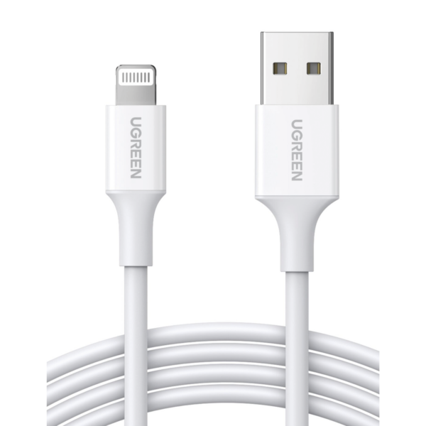 Cable USB-A a Lightning | 1 Metro | Certificado MFi | Carga Rápida 5V/2.4 A| 480 Mbps | PD | Conector C89 | Adecuado para iPhone