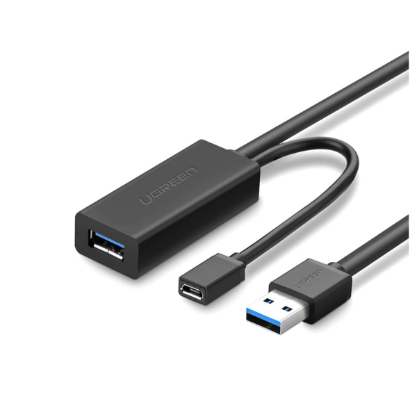 Cable de Extensión Activo USB 3.0 con puerto de alimentación Micro USB / 5 Metros / USB 3.0 a 5Gbps / No requiere controlador / Ideal para impresoras