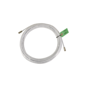 Jumper Coaxial con Cable Tipo RG-6 en Color Blanco de 9.14 Metros de Longitud y Conectores F Macho en Ambos Extremos. 75 Ohm de Impedancia.