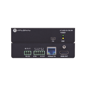 Receptor 4K/UHD HDMI sobre HDBaseT con control y PoE