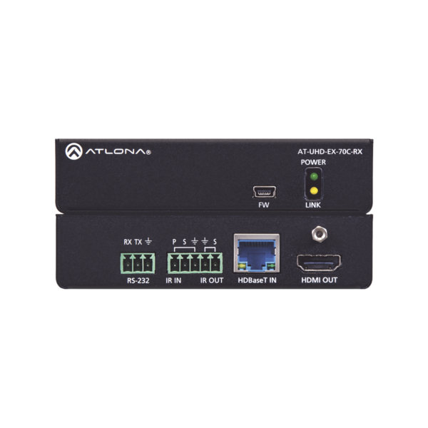 Receptor 4K/UHD HDMI sobre HDBaseT con control y PoE