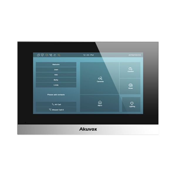 Monitor IP Android / Pantalla Touch Screen LCD 7" / WiFi / PoE / Comuncación SIP / Conexión Remota por App / Administracion Nube Gratis