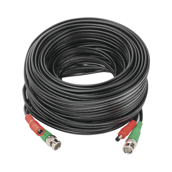 Cable coaxial ( BNC RG59 ) + Alimentación / SIAMÉS / 20 Metros / 100 % COBRE / Para Cámaras 4K  / Uso interior y exterior