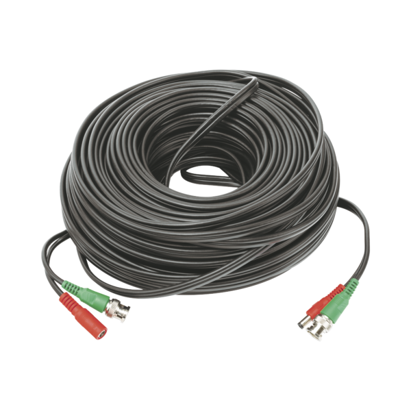 Cable coaxial ( BNC RG59 ) + Alimentación / SIAMÉS / 50 Metros / 100 % COBRE / Para Cámaras 4K  / Uso interior y exterior