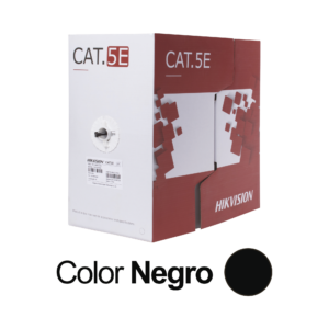 Bobina de Cable UTP 305 Mts / Cat 5E (24 AWG) / Color Negro / PE / Uso en Exterior / 100% Cobre / Aplicaciones de CCTV