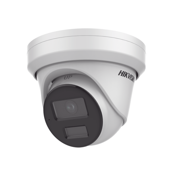 Turret IP 4 Megapixel / Lente 2.8 mm / Dual Light (40 mts IR + 40 mts Luz Blanca / DARKFIGHTER S / Microfono Integrado /  Exterior IP67 / WDR 130 dB /  4 Analíticos: AcuSense