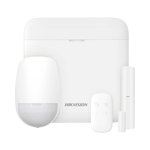 (AX PRO) KIT de Alarma AX PRO con GSM (3G/4G) / Incluye: 1 Hub con bateria de respaldo / 1 Sensor PIR / 1 Contacto Magnético / 1 Control Remoto / Wi-Fi / Compatible con Hik-Connect P2P