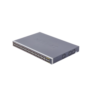 Switch Administrable de 48-Puertos 10/100/1000T 802.3at PoE + 4-Puertos 100/1000BASE-X SFP / 440W