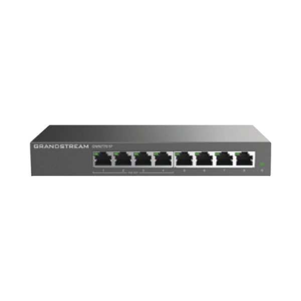 Switch PoE+ Gigabit No Administrable / 8 puertos 10/100/1000 Mbps / 4 puertos PoE+ /  hasta 60W