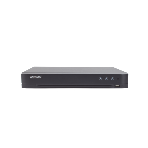 DVR 4 Canales TurboHD + 2 Canales IP / 5 Megapixel Lite - 3K Lite / Acusense (Evista falsas alarmas) / Audio por Coaxitron / 1 Bahía de Disco Duro / Salida de Video en Full HD