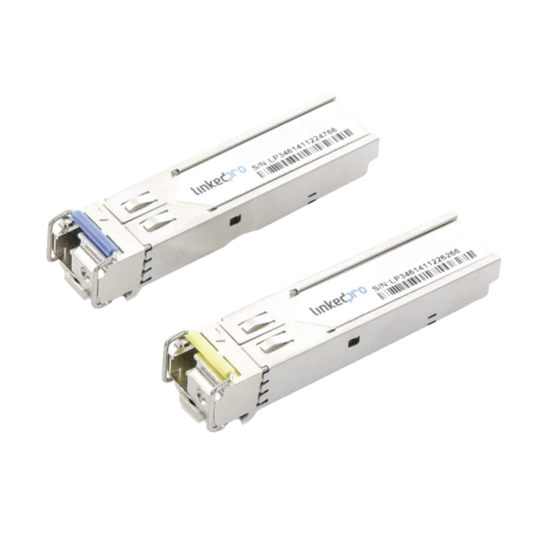 Transceptores Ópticos Industriales Bidireccionales SFP+ (Mini-Gbic) / Monomodo 1270 & 1330 nm / 10 Gbps / 10GBASE / Conector LC/UPC Simplex / DDM / Hasta 10 km / 2 Piezas