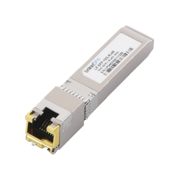 Transceptor Óptico SFP+ a RJ45 /10 Gbps / Conector RJ45 / 10GBASE-T / Distancia de hasta 30 m.