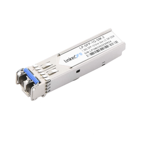 Transceptor Óptico SFP (Mini-Gbic) / Monomodo 1310 nm / 1.25 Gbps / 1000BASE / Conectores LC/UPC Dúplex / DDM / Hasta 3 km