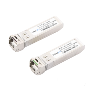 Transceptores Ópticos Bidireccionales SFP+ (Mini-Gbic) / Monomodo 1270 & 1330 nm / 10 Gbps / 1000BASE-BX / Conector LC/UPC Simplex / DDM / Hasta 20 km / 2 Piezas