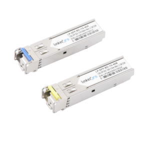 Transceptores Ópticos Bidireccionales SFP (Mini-Gbic) / Monomodo 1310 & 1550 nm / 1.25 Gbps / 1000BASE-BX / Conector LC/UPC Simplex / DDM / Hasta 40 km / 2 Piezas