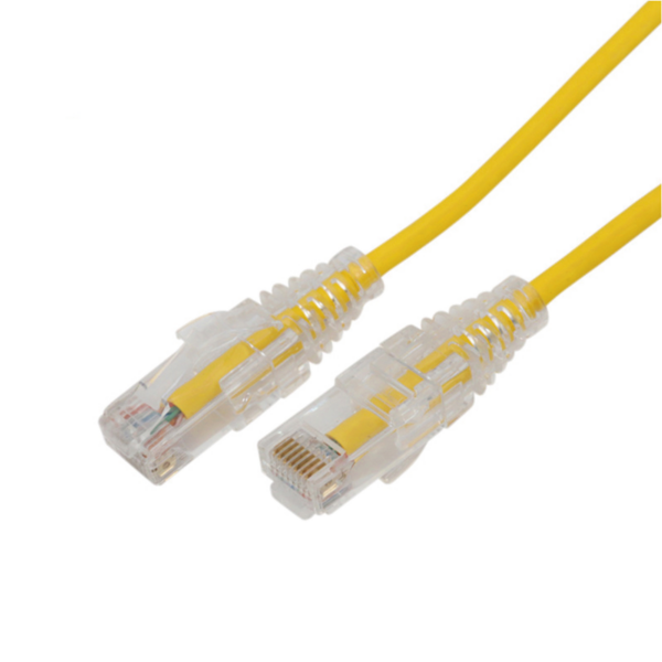 Cable de Parcheo Slim UTP Cat6A - 10 m Amarillo