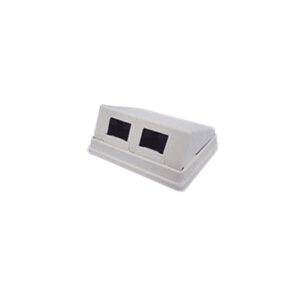 Caja de pared angulada incluye 2 jacks UTP cat5e Keystone