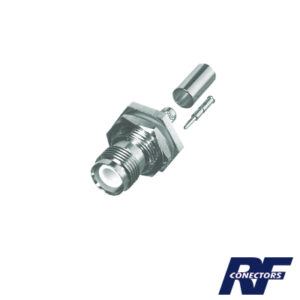 Conector TNC Hembra Inverso para Chasis de Anillo Plegable para Cable RG-58/U.