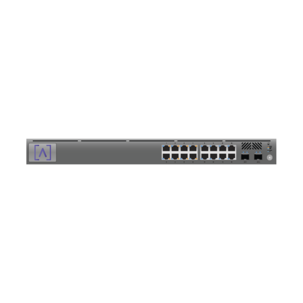 Switch Gigabit PoE+ Administrable / 16 puertos 10/100/1000 Mbps + 2 Puertos SFP Uplink / Presupuesto PoE hasta 120W / Administración Gratuita en la Nube