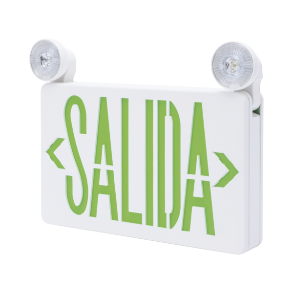 Letrero de Emergencia LED DUAL de SALIDA con Luz de Emergencia/Montaje Universal (pared