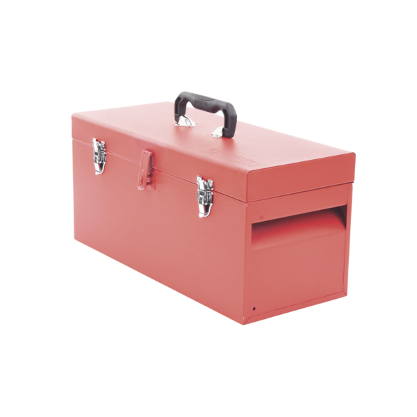 Caja de herramientas metálica con soble cerradura de 51 x 21.5 x 24cm.