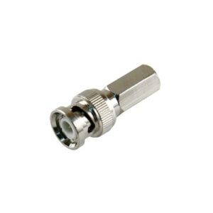 Conector BNC Macho de Ensamble Roscable (Hex.) en Sentido de las Manecillas de Reloj para Cable Coaxial RG-59/U