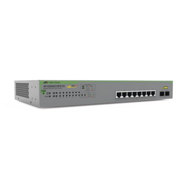 Switch PoE+ Gigabit WebSmart de 10 puertos 10/100/1000 Mbps (2 x Combo) + 2 puertos gigabit SFP (Combo)