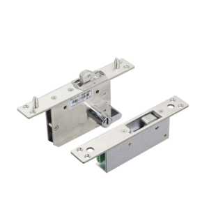 Cerradura eléctrica para puertas corredizas tipo gancho / apertura con llave ambos lados / Abierto en caso de falla/ IP65