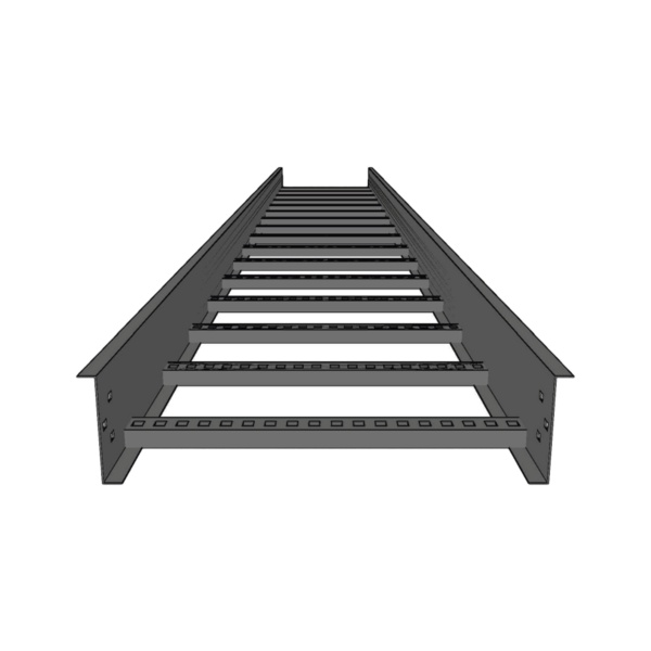 Escalera de Aluminio Portacables / Perfil Z / Peralte 3 1/4" /Paso 9" / Ancho 12" / 3.66 metros / Capacidad Máx. 274 Cables / Incluye Cople Union y Tornillería (CHEZ314P9X12AK)