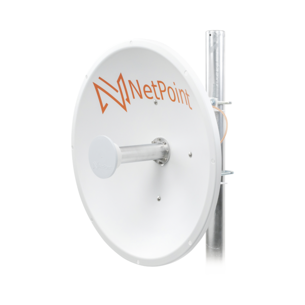 Antena Direccional de alto rendimiento / diámetro  de 60 cm / 4.9-6.4 GHz / Ganancia 30 dBi / SLANT de 45 ° y 90 ° / Ideal para 30 km / Conector N-Hembra / Montaje  y jumpers incluidos.