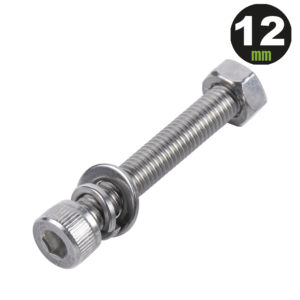 1 Tornillo Allen Milimétrico de Acero Inoxidable  M8-1.25 x 12/ Con 1 Tuerca