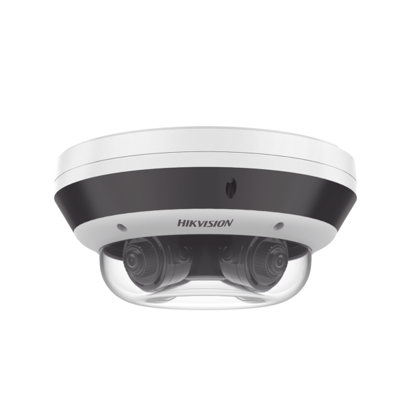 PanoVu Series / Vista Panorámica 360º / 4 Lentes Mot. 2.8 a 8 mm (4 Megapixel por Lente) / 16 Megapixel en Total / WDR 120 dB / DARKFIGHTER / Exterior IP67 / IK10 / PoE+ / 30 mts IR / Micro SD