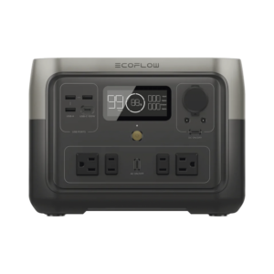 EcoFlow River 2 Max | Estación de Energía Portátil 512Wh Litio LFP / 4 AC 500 W (Max. 1000W) / 1 USB-C 100W / 3 USB -A 12W / Cargador de Coche 8A a 12 o 24V / Conectividad WiFi y Bluetooth (App) / Carga Solar 220W Max.