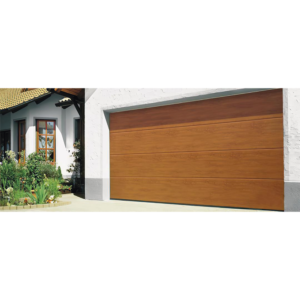 Puerta de Garage D/ Alta calidad / 14x7 pies / AISLADA / Estilo Americana / Imitacion Madera / Golden Oak / Linea Central .