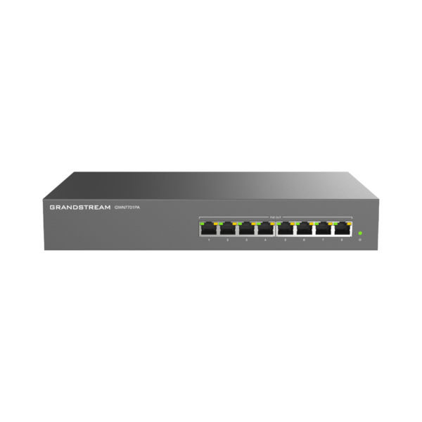 Switch PoE+ Gigabit No Administrable / 8 puertos 10/100/1000 Mbps / 8 puertos PoE+ /  hasta 145W