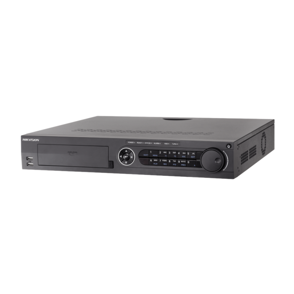 DVR 32 Canales TurboHD + 32 Canales IP / 8 Megapixel (4K) / 4 Bahías de Disco Duro / Audio por coaxitron / RAID 0