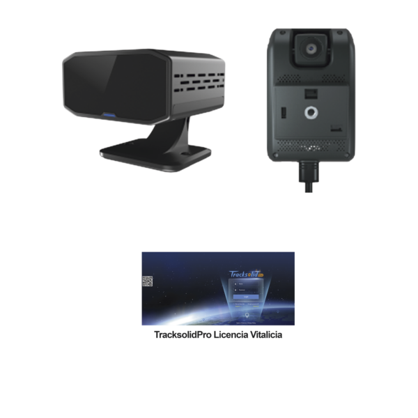 KIT Dashcam con sistema de control ADAS (asistencia de manejo) y Camara DMS con IA (JC170) / Multiples alarmas /Comunicación dos vías / ideal para flotas vehiculares / Facil instalacio / Incluye licencia vitalicia plataforma TrackSolidPro