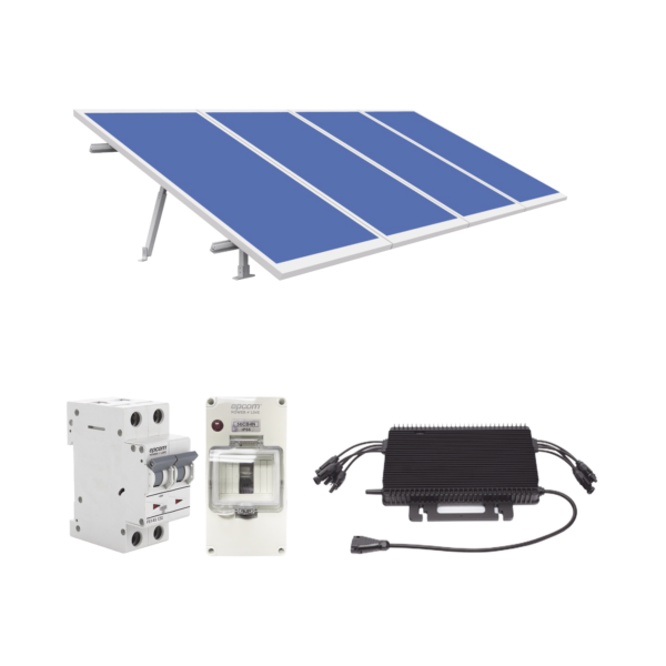 Kit Solar para Interconexión de 2.2KW de Potencia Pico 220Vcc con Microinversor y 4 Módulos de 550 W (Incluye Montaje y Protecciones)