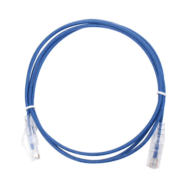 Cable de Parcheo Slim UTP Cat6 - 1.5 m Azul Diámetro Reducido (28 AWG)