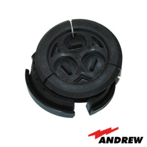 Bota pasamuro de 4". Incluye 3 orificios para cable coaxial de 7/8"