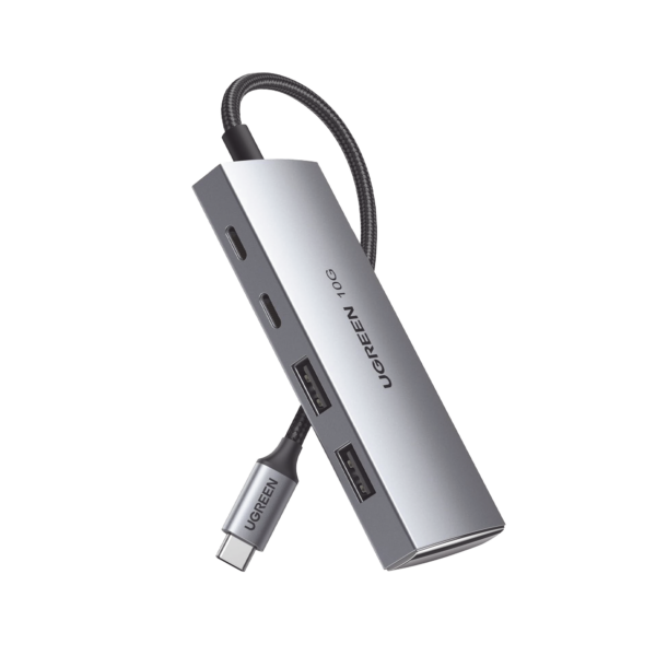 HUB USB-C 3.2 4 en 1 | 2 Puertos USB-C 3.2 (10 Gbps) | 2 Puertos USB-A 3.2 (10 Gbps) |  Admite OTG | Compatible con MacBook