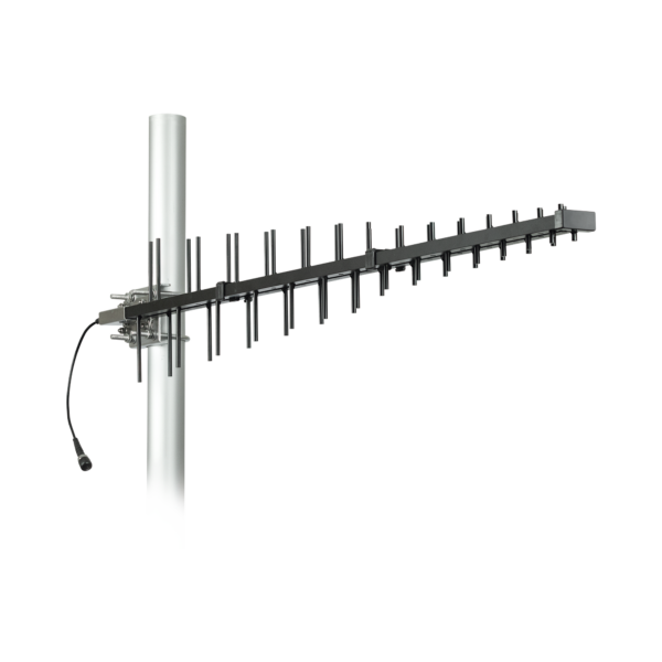 Antena LPDA de Alta Ganancia/ ESPECIAL PARA AMPLIFICADORES DE UNA A CINCO BANDAS DE FRECUENCIA/ 698-2700 MHz/ 12.15 dBi de Ganancia.