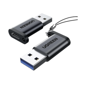 Adaptador USB 3.1 Tipo C a USB-A 3.0 |Carga y Sincronización de Datos | Admite Corriente de 3A | Transferencia de hasta 5 Gbps | Amplia Compatibilidad | Chip VL160 | Caja de Aluminio | Color Negro.