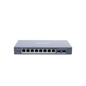 Switch Gigabit PoE+ / Administrable / 8 Puertos Gigabit PoE+ / 2 Puertos SFP / Configuración Remota desde Hik-PartnerPro / PoE Hasta 300 Metros / 110 W