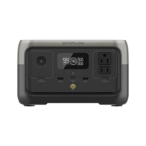 EcoFlow River 2 | Estación de Energía Portátil 256Wh Litio LFP / 2 AC 300 W (Max. 600W) / 1 USB-C 60W / 2 USB -A 12W / Cargador de Coche 8A a 12 o 24V / Conectividad WiFi y Bluetooth (App) / Carga Solar 110W Max.