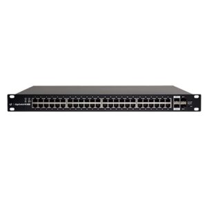 Switch EdgeMAX Administrable de 48 Puertos Gigabit con PoE+/PoE Pasivo 24V + 2 Puertos SFP + 2 Puertos SFP+