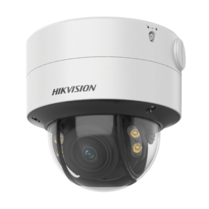 Domo IP 4 Megapixel  Lente 2.8 a 12 mm / Imagen a Color 24/7 (ColorVu) / 40 mts Luz Blanca / WDR 130 dB / Exterior IP67 / IK10 / Captura Facial / ACUSENSE / Micro SD / ACUSEARCH