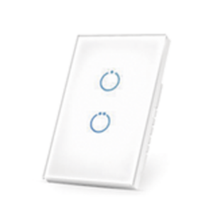 (ZWAVE) Interruptor On/Off panel táctil touch inalámbrico Zwave Plus 2 botones. Compatible con Hubitat HC8