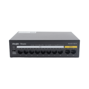 Switch PoE+ con 10 Puertos 10/100 Mbps / 110 W / Carcasa de Acero / No Administrable