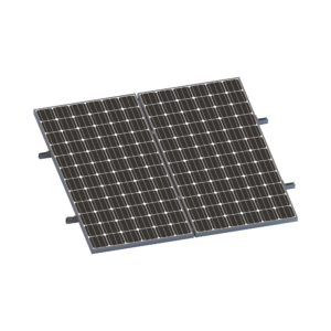 Kit De Minirieles Para Panel Solar Arreglo 1X2 Para Instalación Plano En Lámina